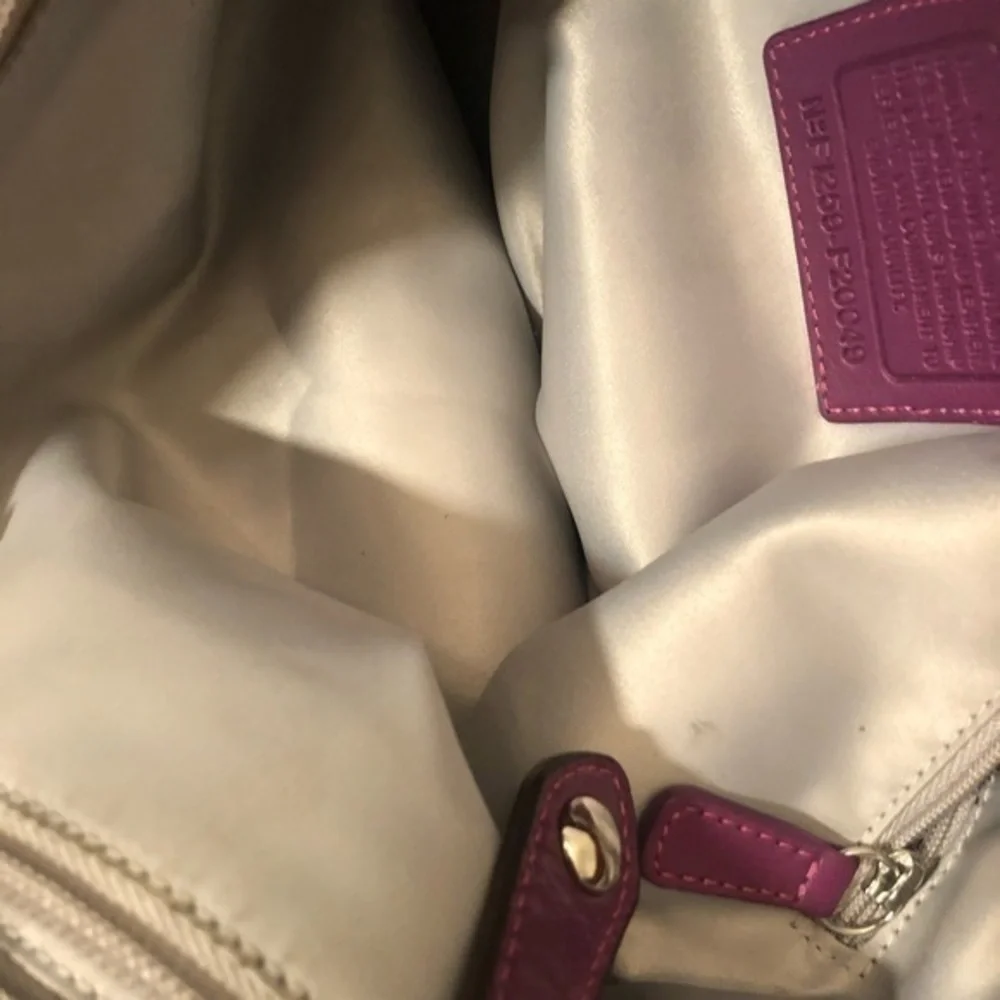 Coach Ashley y2k signature purple dotted Op Art bag  F20049